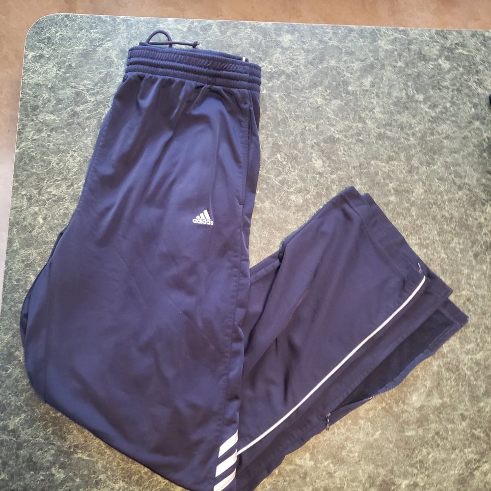 Adidas 3-Stripe Pants with Side Zip